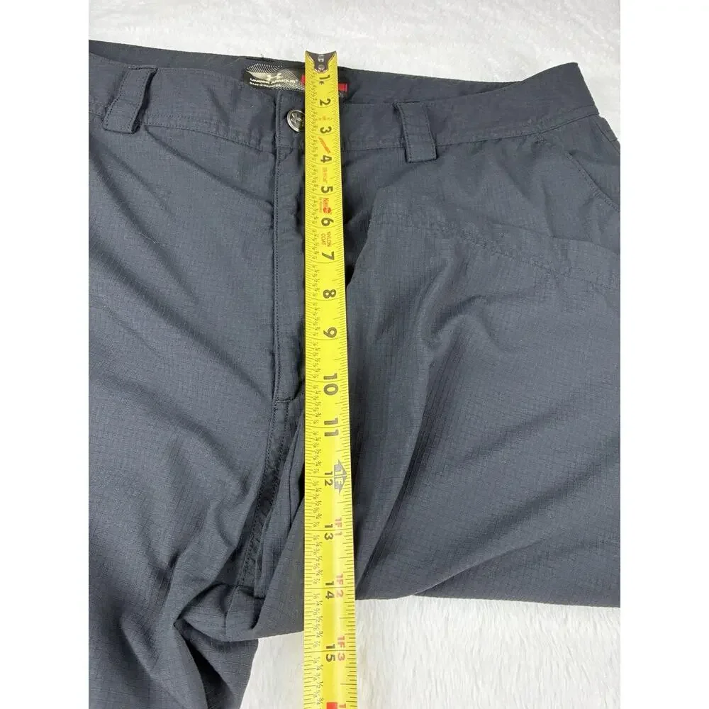 Under Armour Mens Size 36 Cargo Shorts Black Gray Ripstop Outdoor Hiking Utility